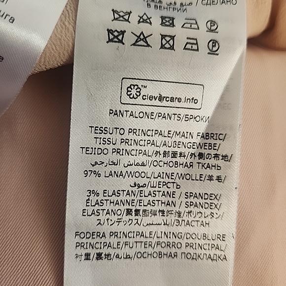 Stella McCartney blush pink pants sz 40 wool silk lined, slight crop - Picture 8 of 9